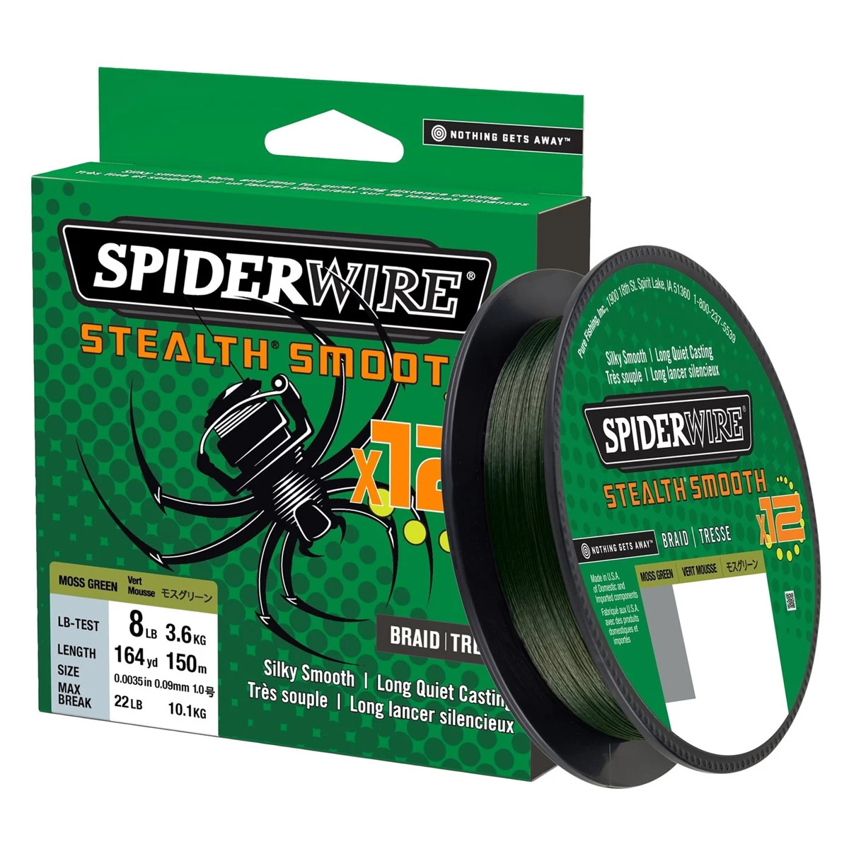 SpiderWire Stealth® Smooth 12 Braid Moss Green 150 M 4 SpiderWire Stealth® Smooth 12 Braid Moss Green 150 M - Afbeelding 2