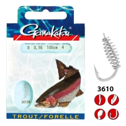 Gamakatsu Hakenboekje BKS 3610 Nikkel Spiral Tout 100 Cm