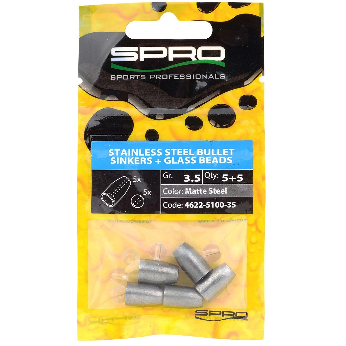 Spro Stainless Steel Bullet Sinkers 4 Spro Stainless Steel Bullet Sinkers - Afbeelding 2