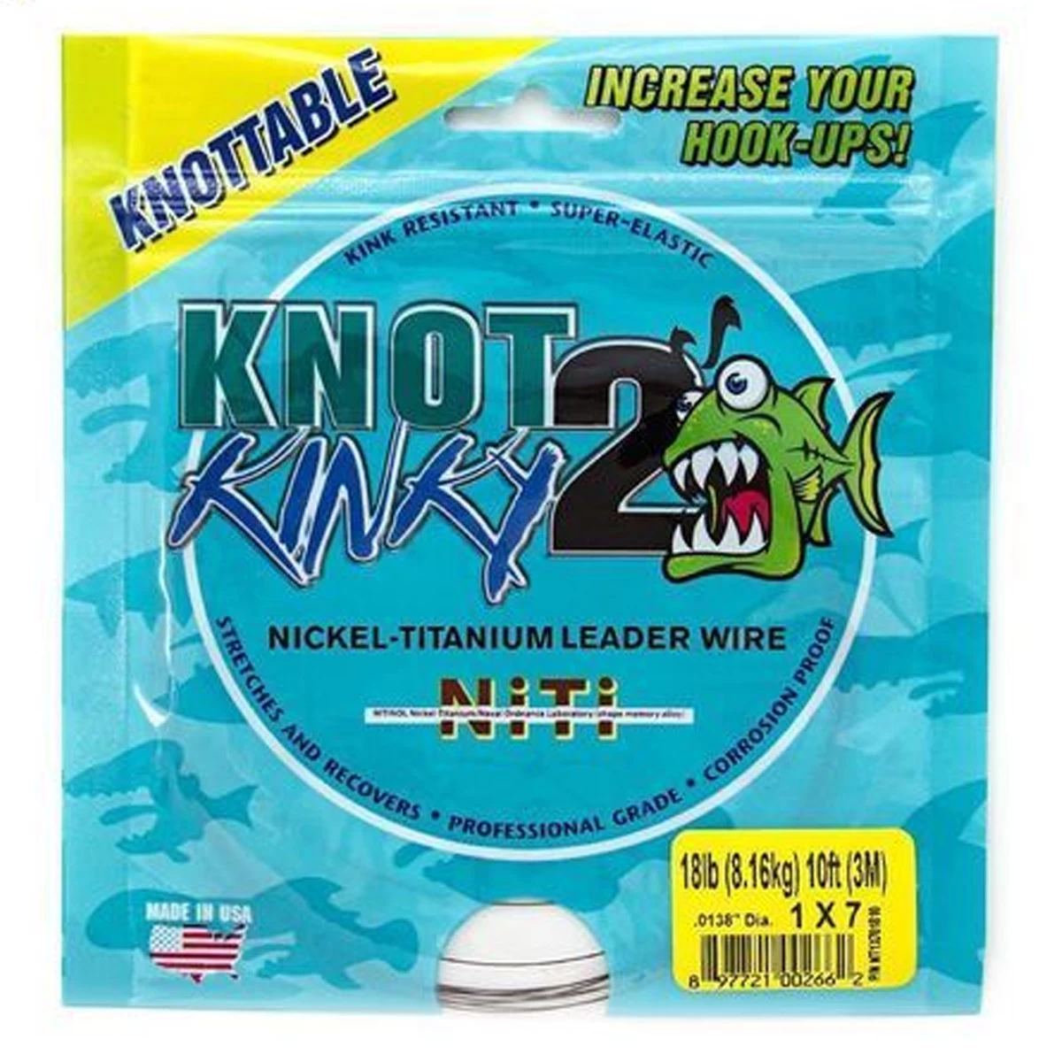 Knot 2 Kinky Seven-Strand Nickel-Titanium-Leader 3 Knot 2 Kinky Seven-Strand Nickel-Titanium-Leader