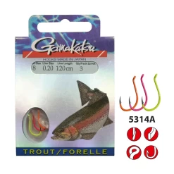 Gamakatsu Hakenboekje BKS 5314a Trout 120 Cm Gekleurd